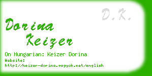 dorina keizer business card